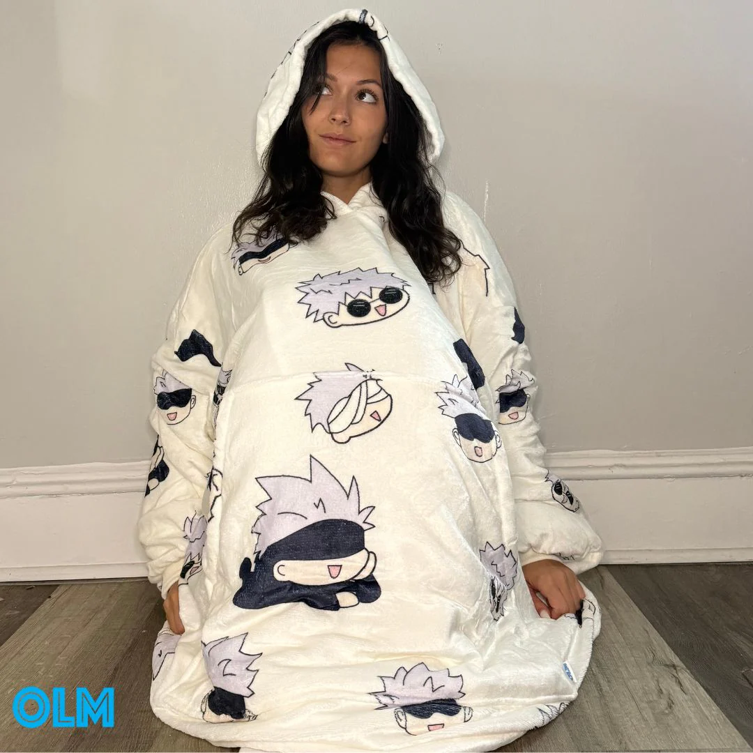 Jujutsu Kaisen Gojo Wearable Blanket Hoodie for Adults & Kids | OLM Toys - Image 4