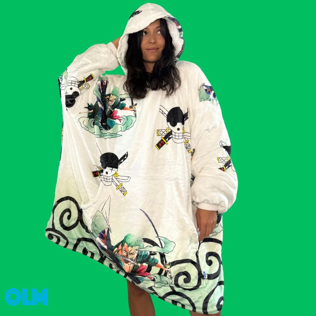 Zoro One Piece Wearable Blanket Hoodie for Kids & Adults | OLM Toys - Image 5