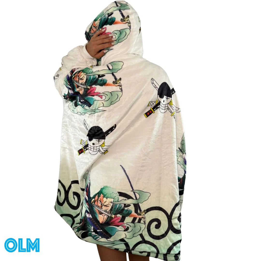 Zoro One Piece Wearable Blanket Hoodie for Kids & Adults | OLM Toys - Image 6