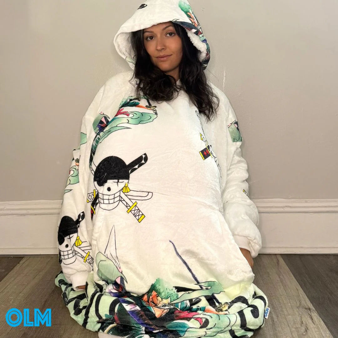 Zoro One Piece Wearable Blanket Hoodie for Kids & Adults | OLM Toys - Image 7