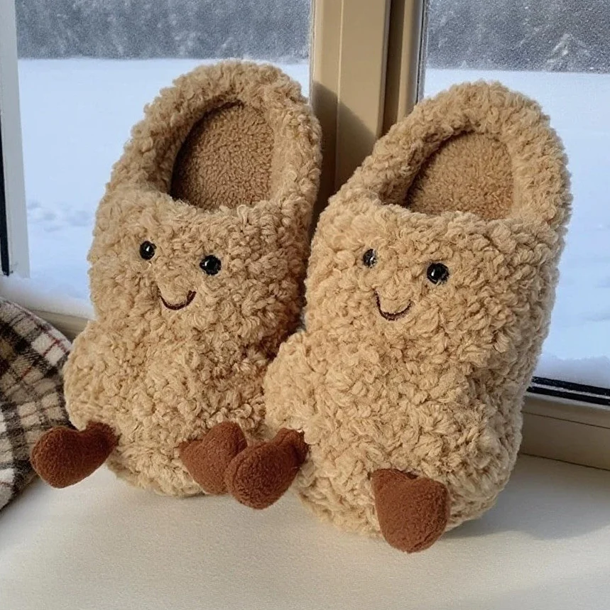 Peanut Face Plush Slippers - Image 4