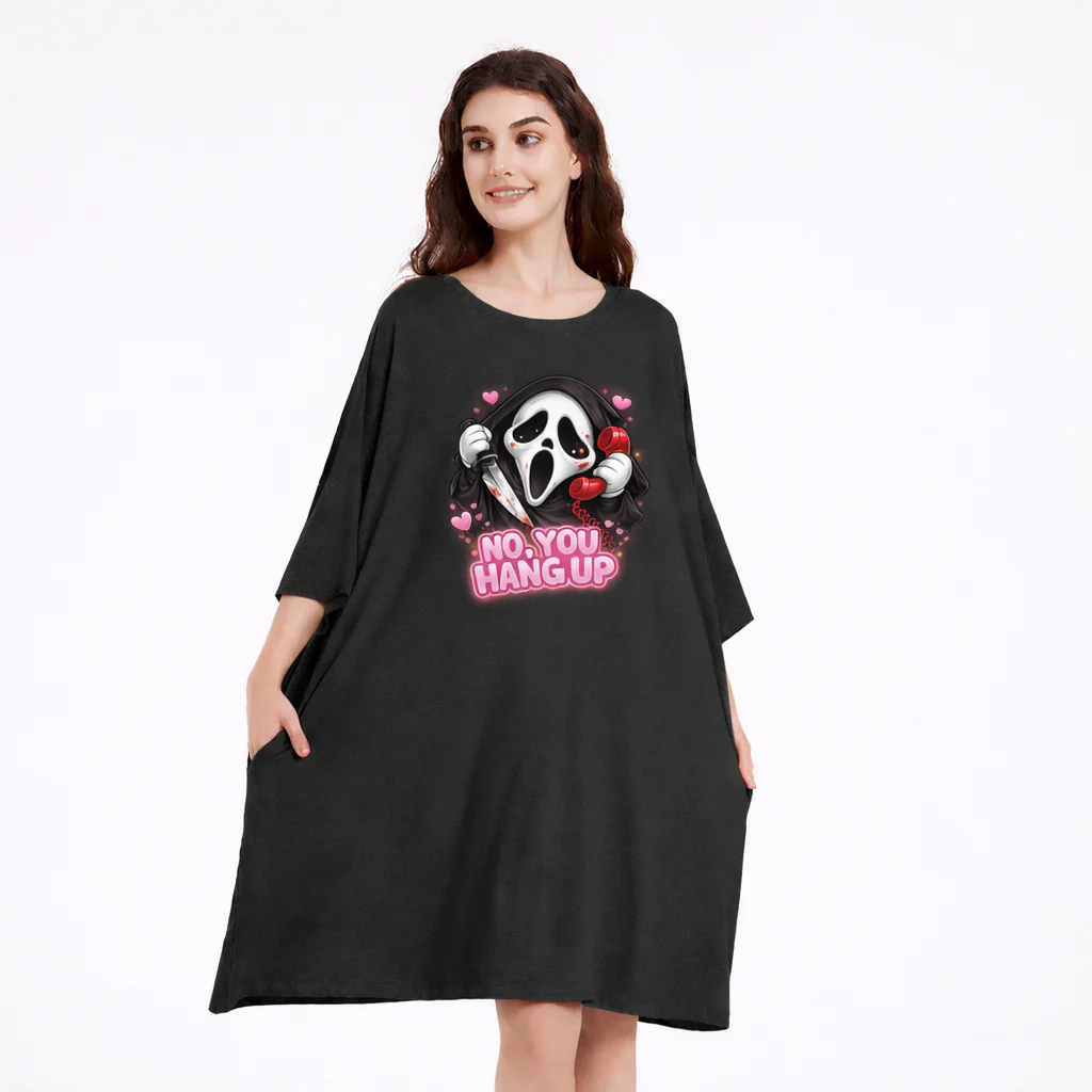 Ghost Face Scream Oversized Sleep Tee - Image 3