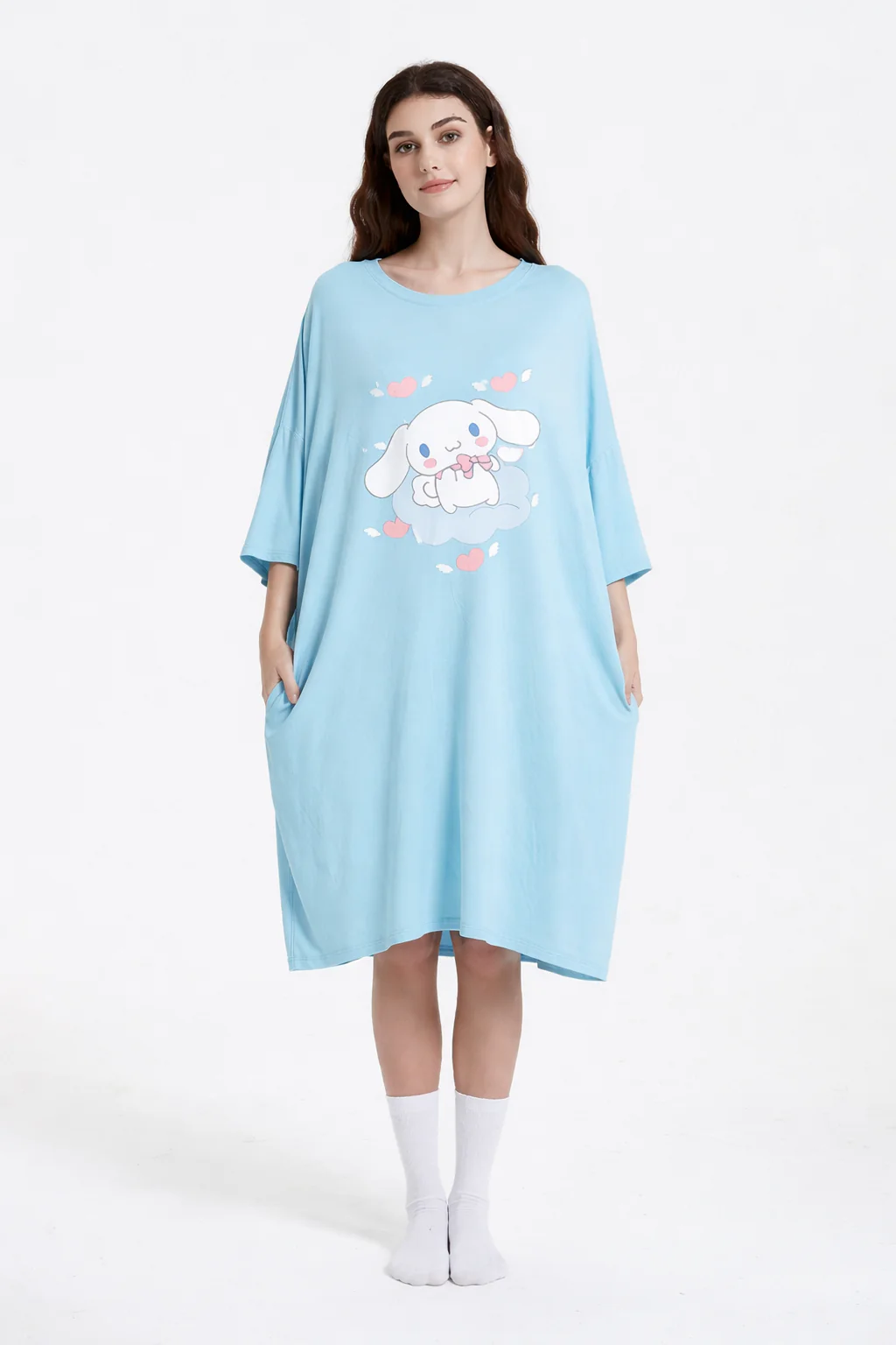Cinnamoroll Sleep Oversized Tee Women’s Sleepy Tee - Image 3