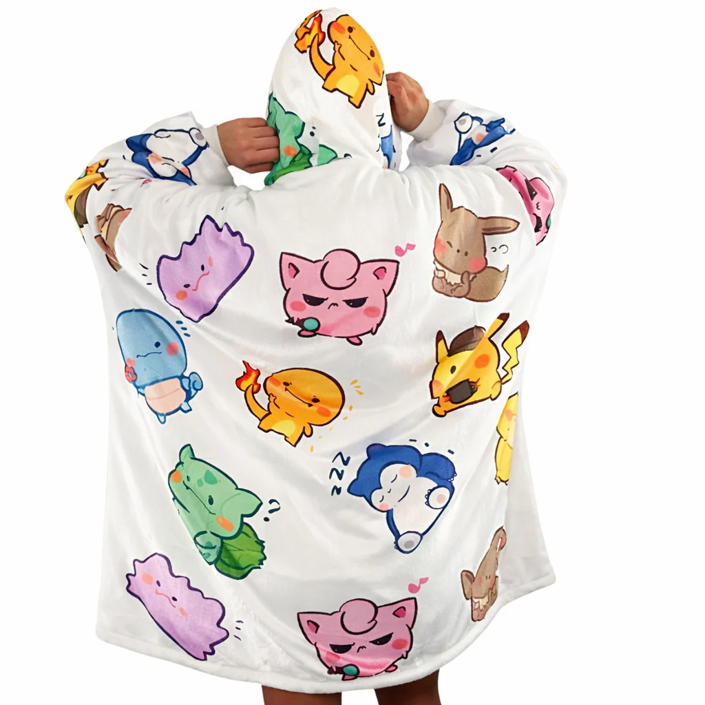 Pokémon Wearable Blanket Hoodie for Kids & Adults - Image 3
