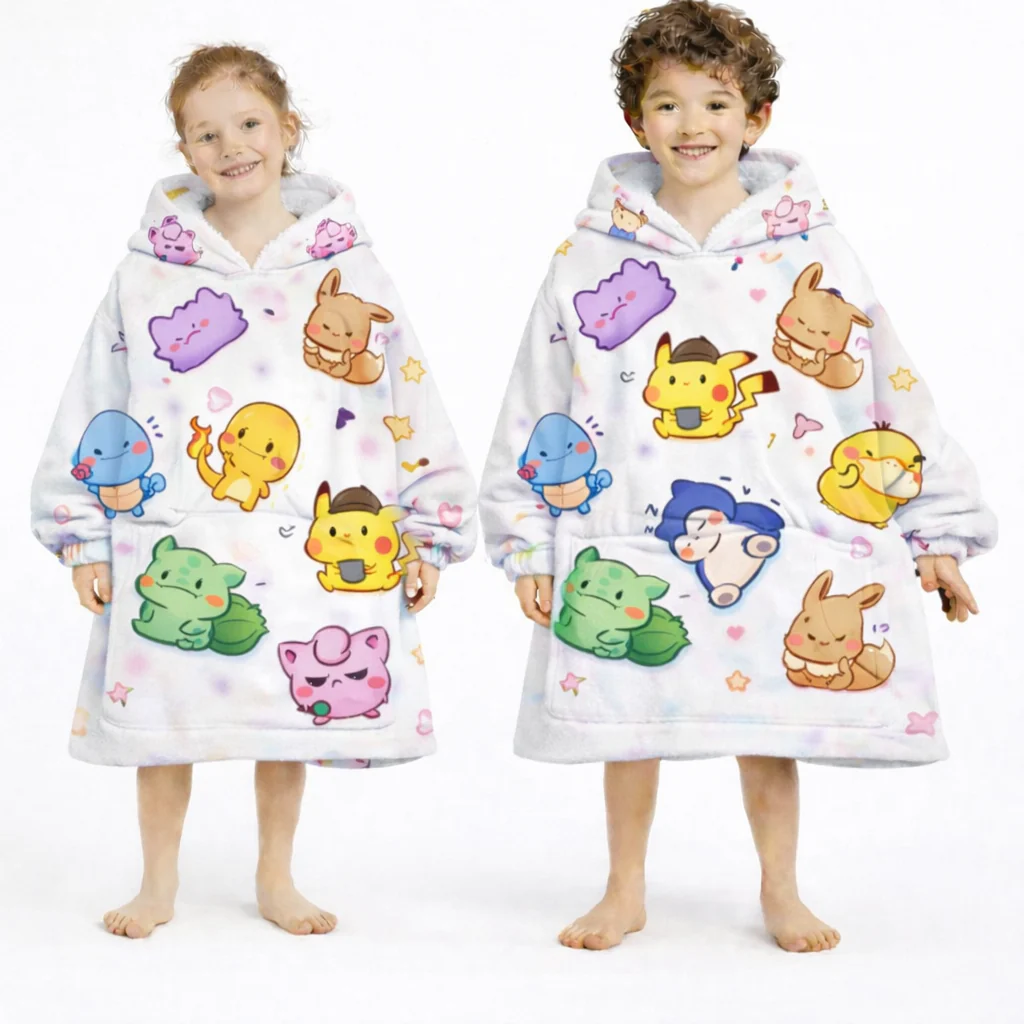 Pokémon Wearable Blanket Hoodie for Kids & Adults - Image 5