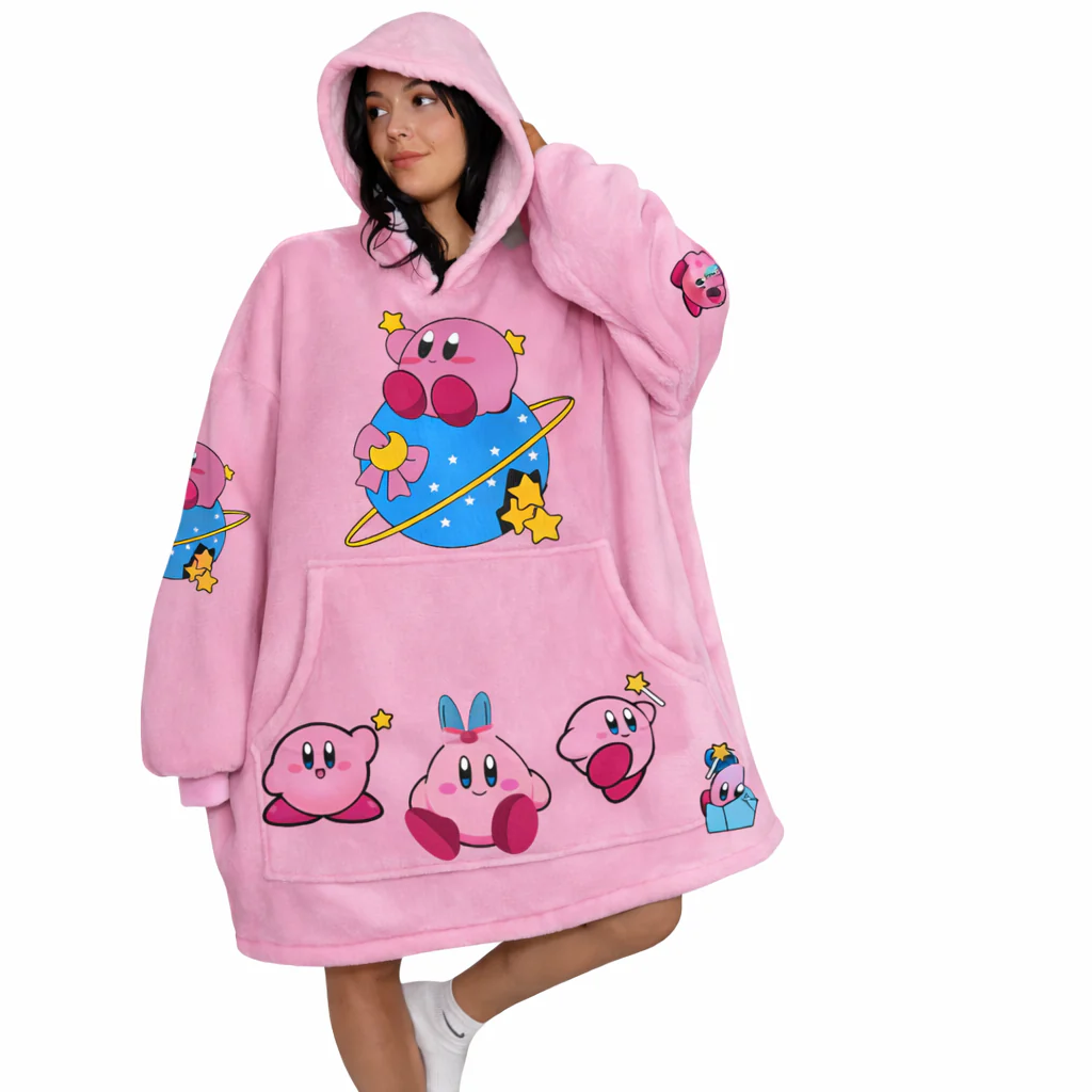 Kirby Wearable Blanket Hoodie for Kids & Adults | OLM Toys - Image 3