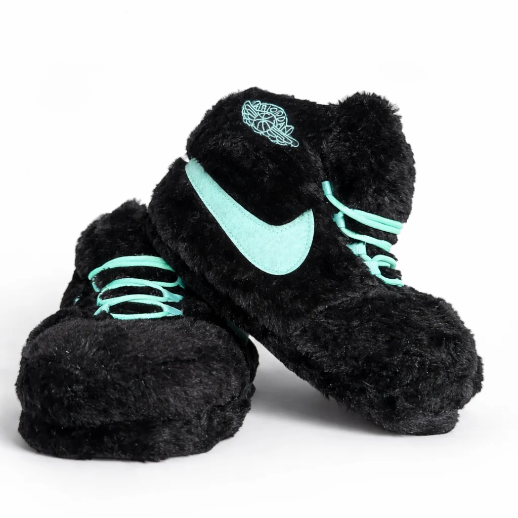 Sneaker Slippers tiff blue Black Jordan 1 unisex for adults&kids - Image 4