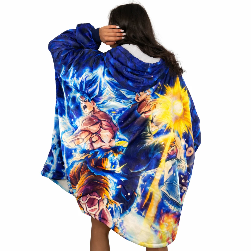 Dragon ball z  Wearable Blanket Hoodie for Kids & Adults - Image 3