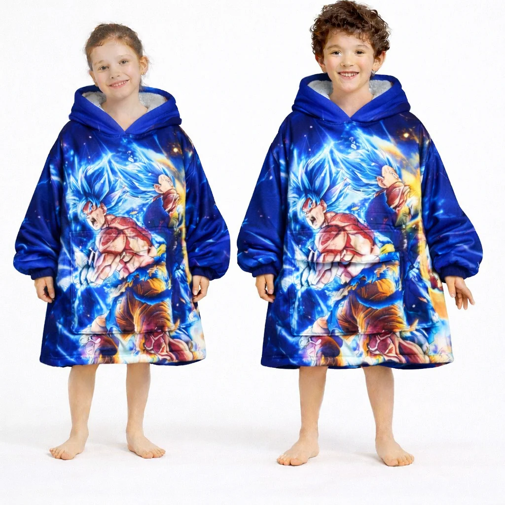 Dragon ball z  Wearable Blanket Hoodie for Kids & Adults - Image 4